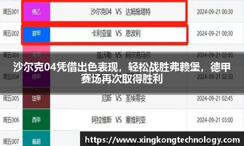 沙尔克04凭借出色表现，轻松战胜弗赖堡，德甲赛场再次取得胜利